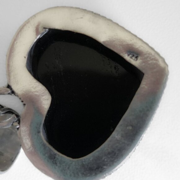 AUSTRALIAN TRIPLET OPAL HEART PENDANT STERLING CHAIN 100% ARTISAN NEWHANDCAFTED - Picture 3 of 10